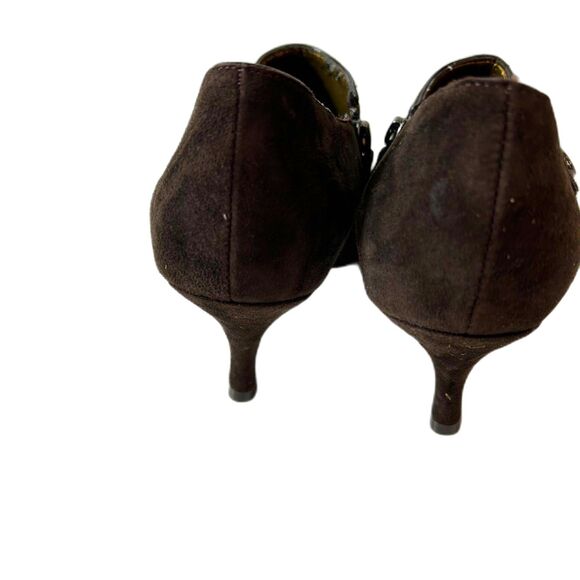Circa Joan & David CJ River Brown Suede Leather Pointed Toe Shootie Shoe Size 6M - Picture 3 of 10